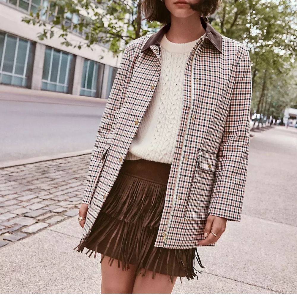 Loft Fringe Faux Suede Mini Skirt